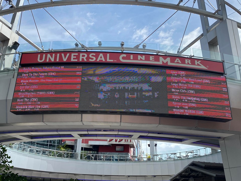 Thr Cinemark Movie Theater at Universal CityWalk is all decorated for