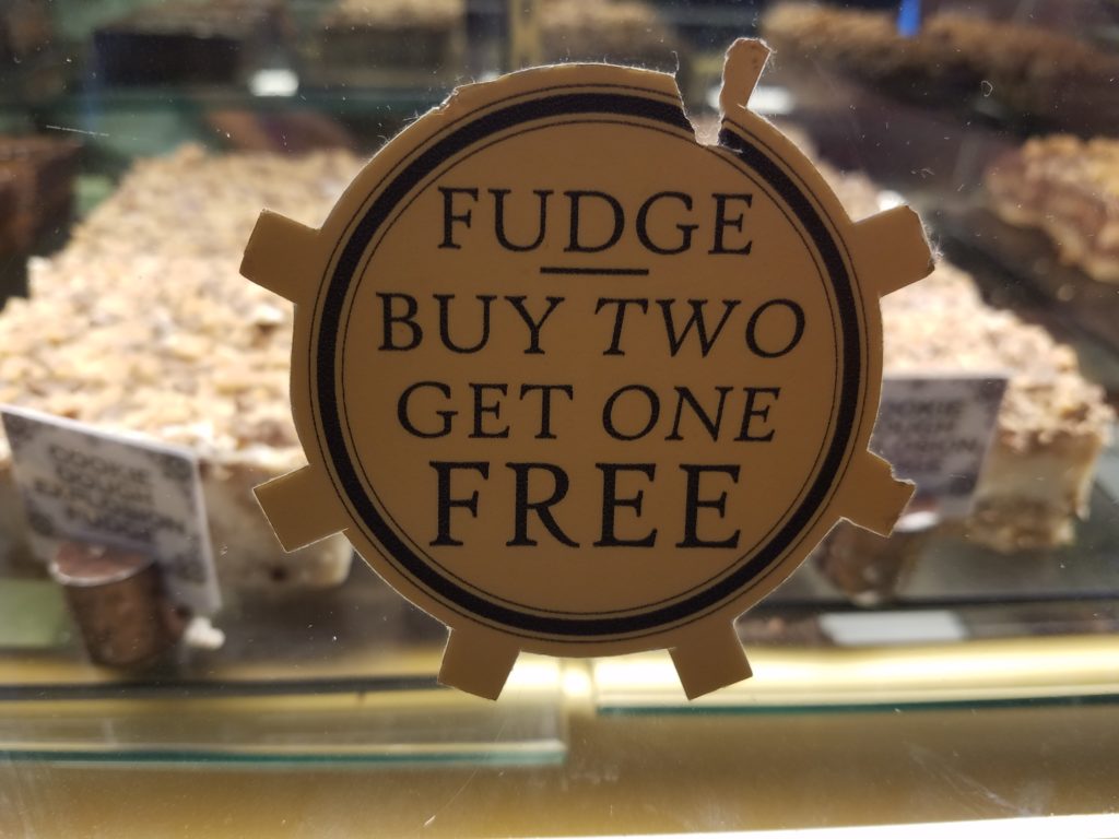 Fudge sale sign