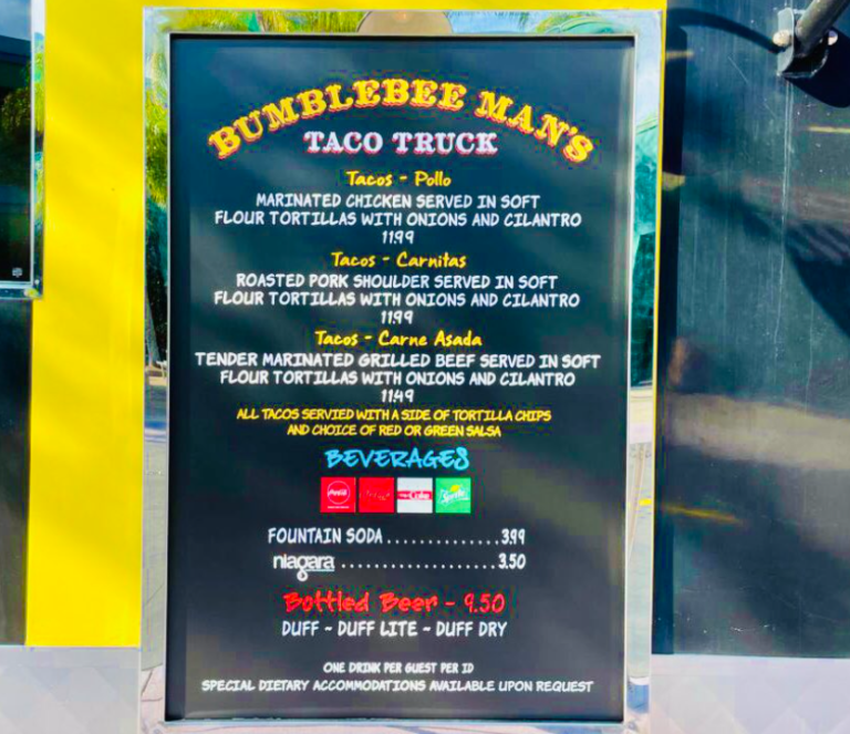 Bumblebee Man’s Taco Truck Debuts A New Menu - Universal Parks Blog