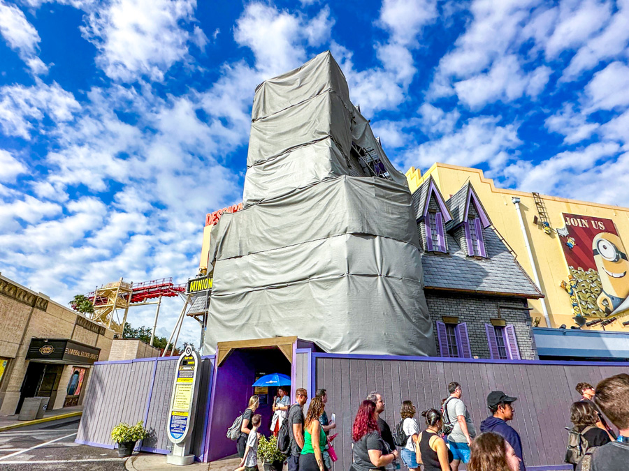 Universal Studios Florida Orlando Despicable Me Minion Mayhem Ride Construction Outside