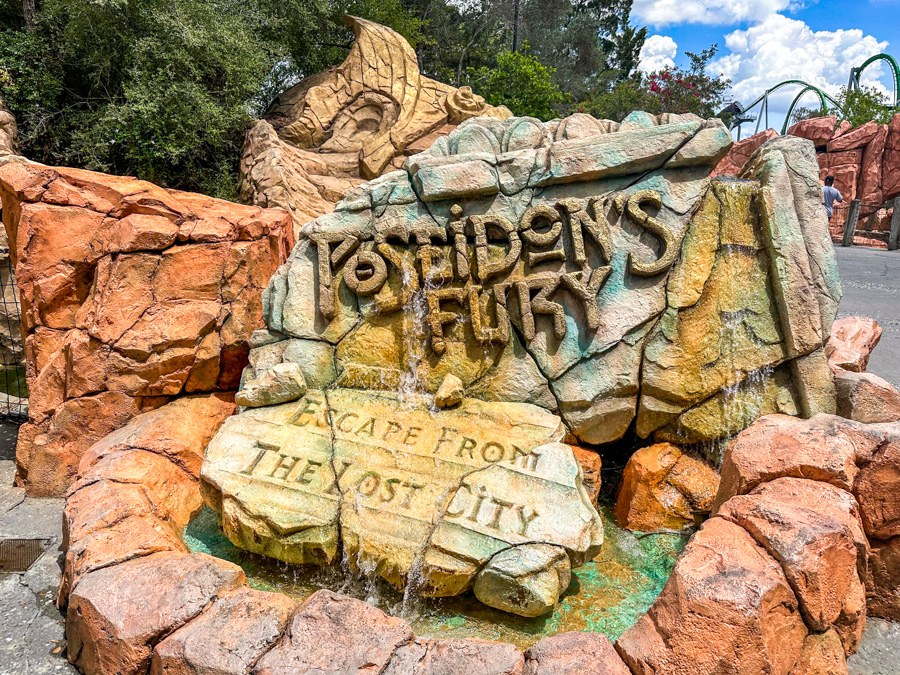 Universal Studios Florida Orlando Poseidon's Fury Entrance and Sign