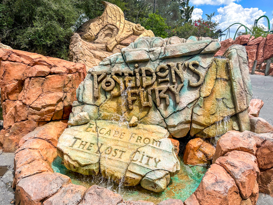 Universal Studios Florida Orlando Poseidon's Fury Entrance and Sign
