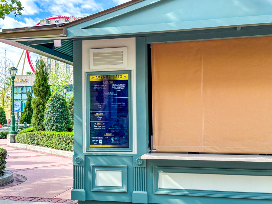 Universal Studios Florida Orlando new electronic menu signs snack stands