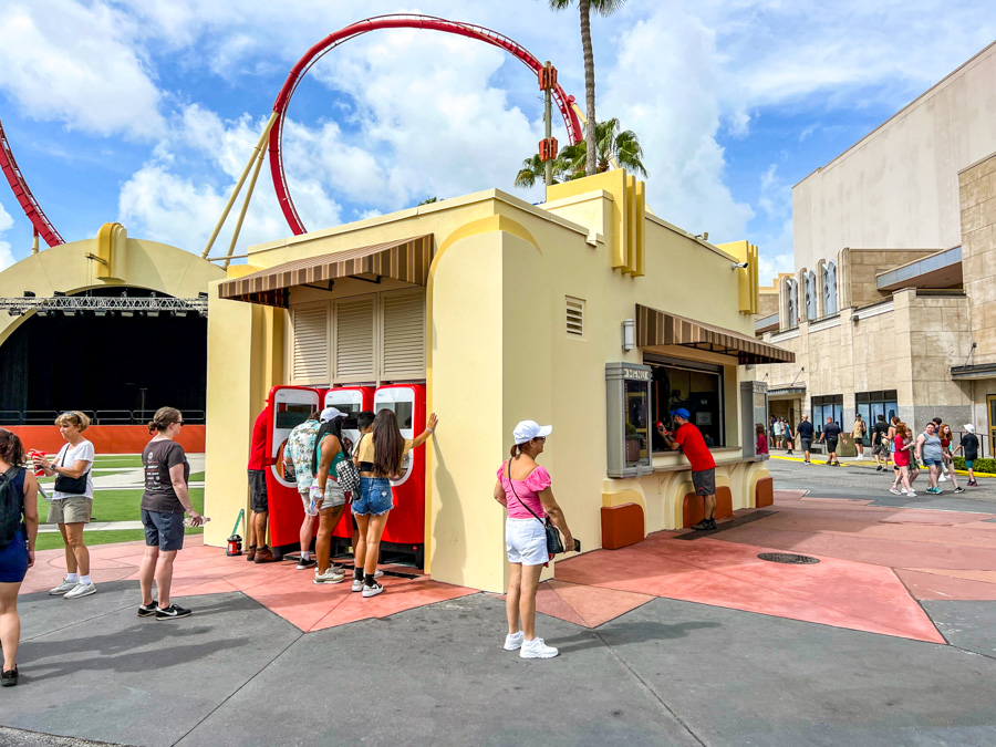 Universal Studios Florida Rip Ride Rock It Snack Kiosk Stand Open