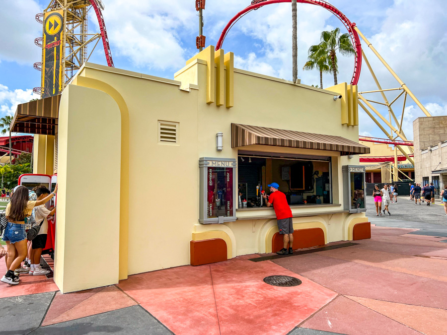 Universal Studios Florida Rip Ride Rock It Snack Kiosk Stand Open