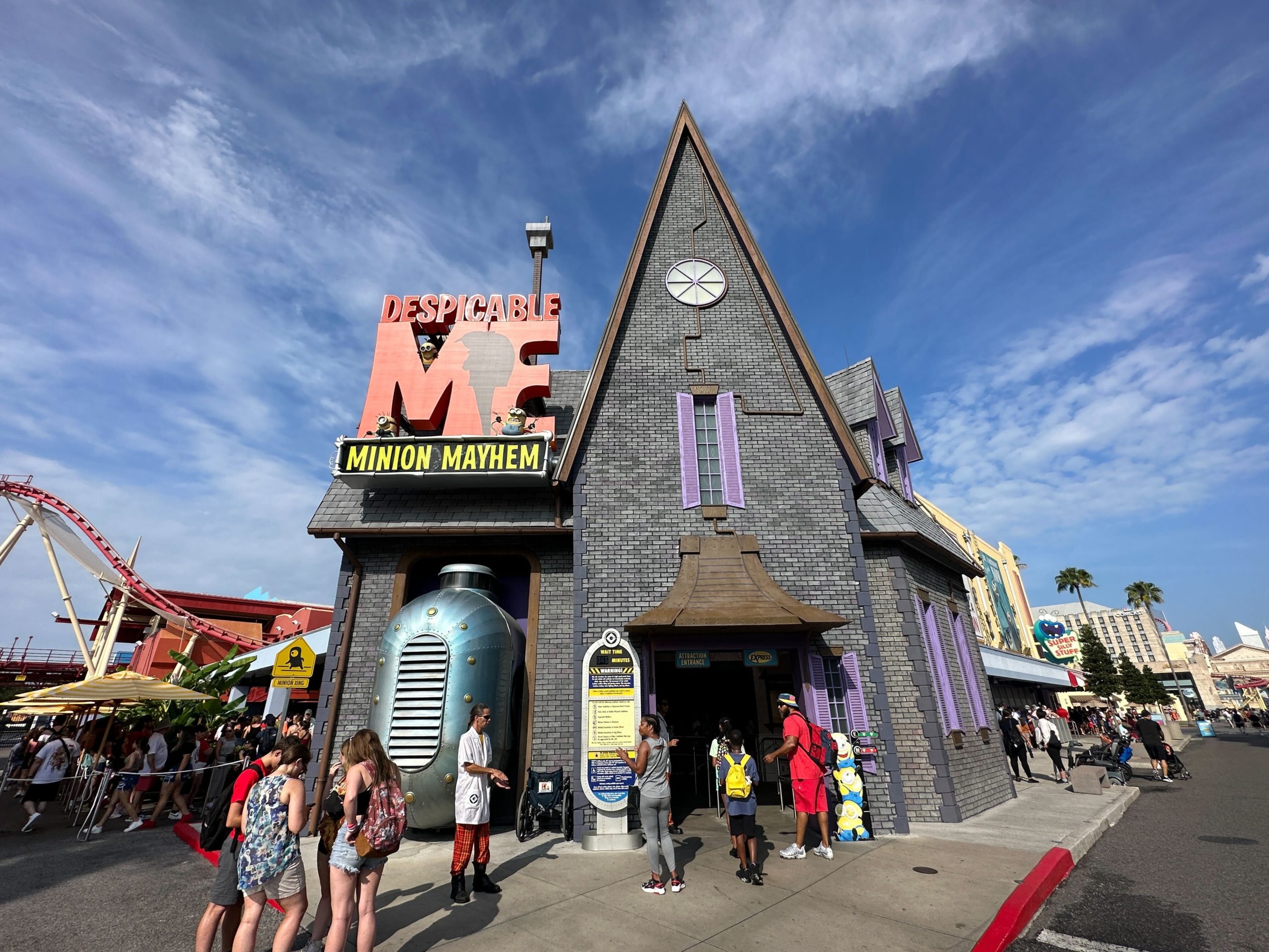 Despicable Me: Minion Mayhem entrance in July 2023