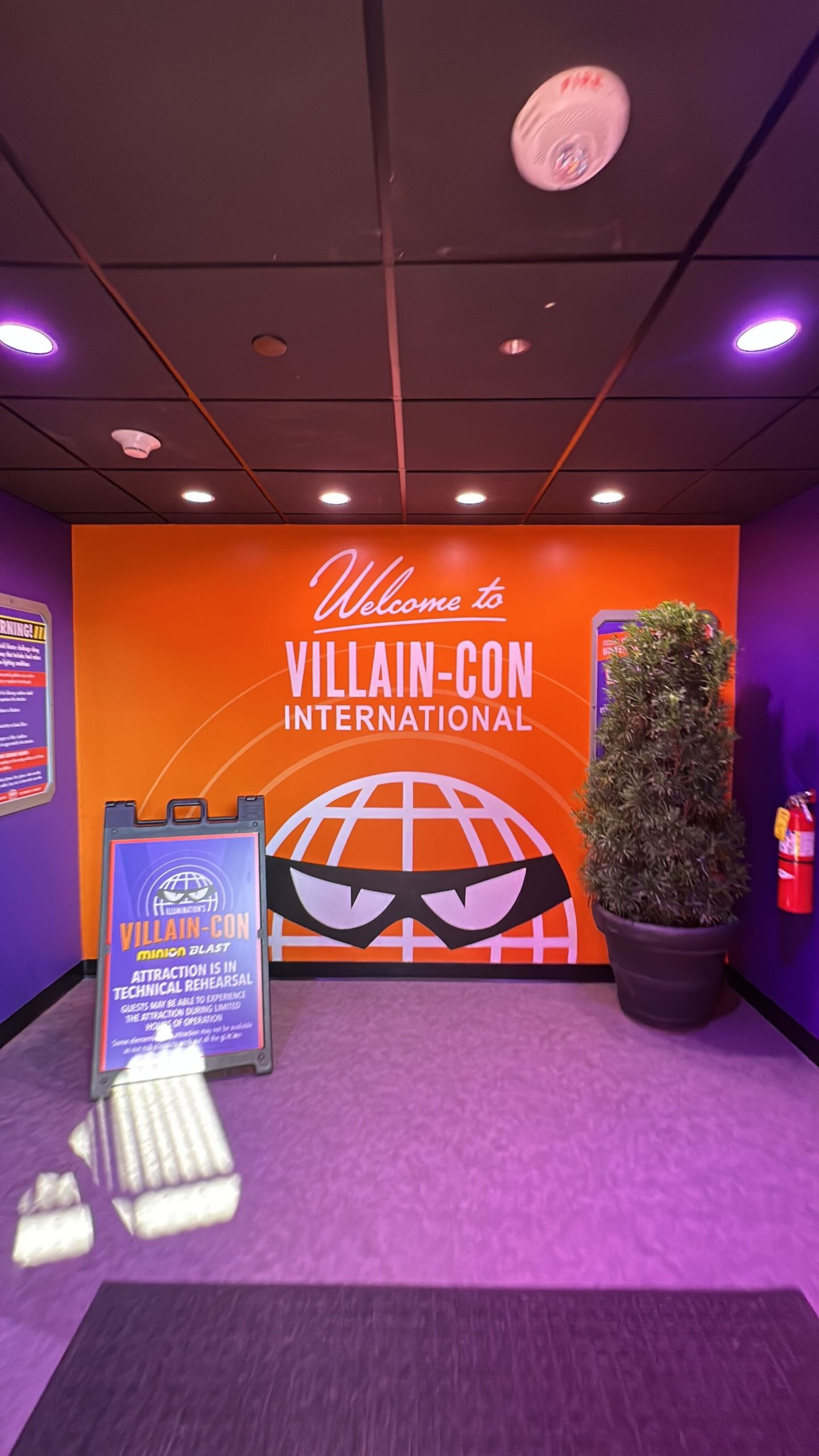 Illumination's Villain-Con Minion Blast welcome sign