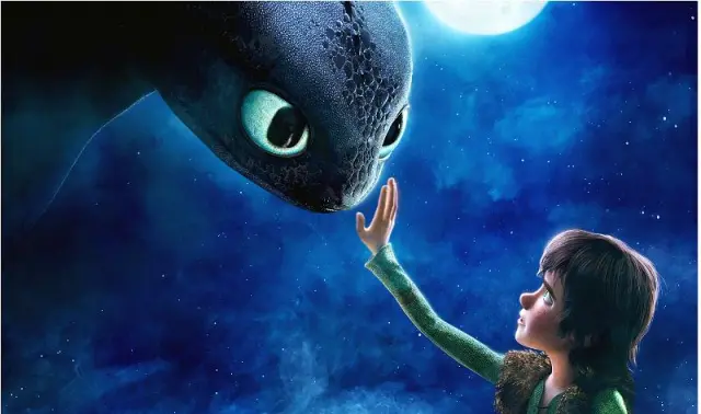 Hiccup meets Toothless