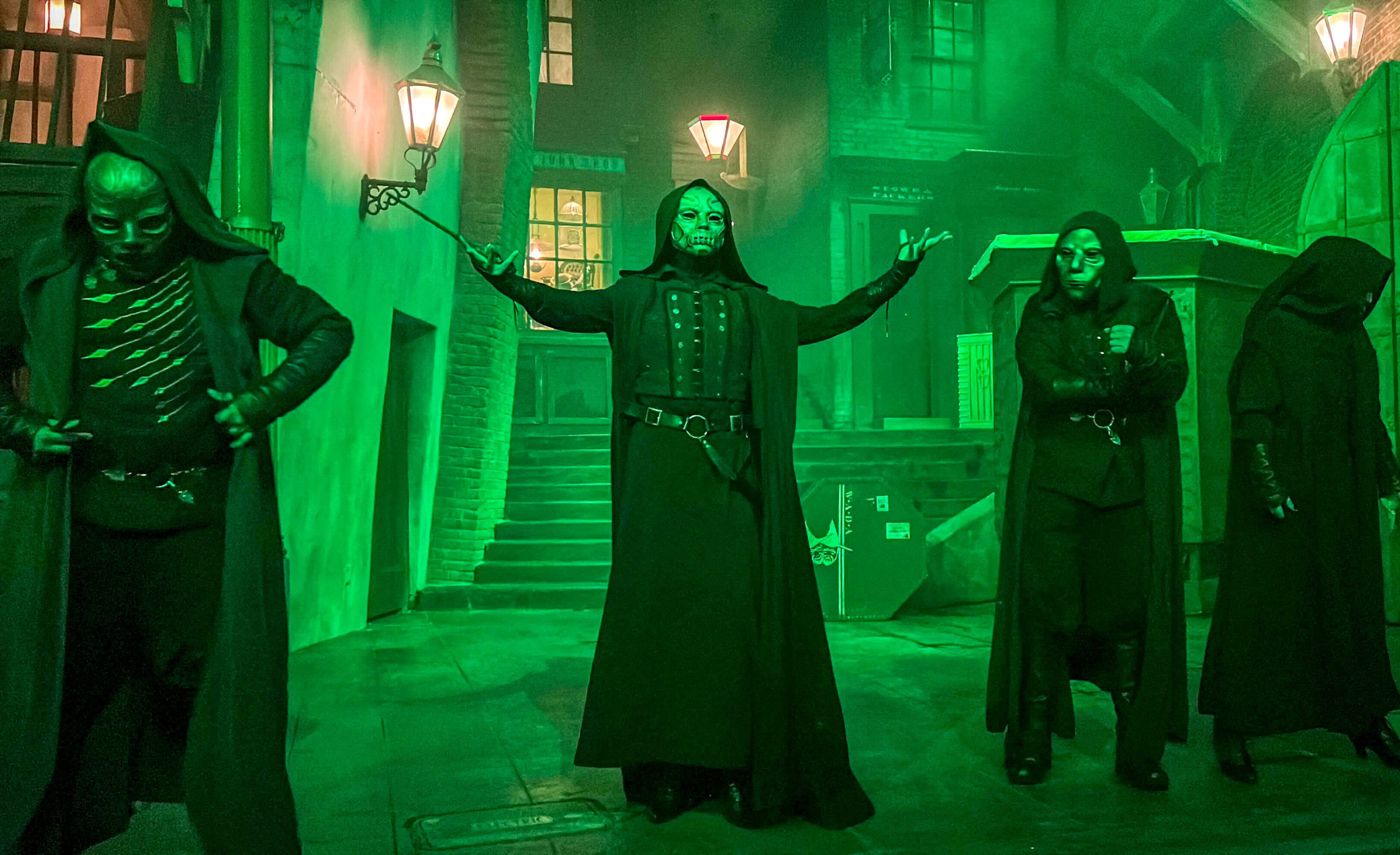 PHOTOS Halloween Horror Nights Brings Death Eaters Into Diagon Alley PHOTOS Halloween Horror Nights Brings Death Eaters Into Diagon Alley