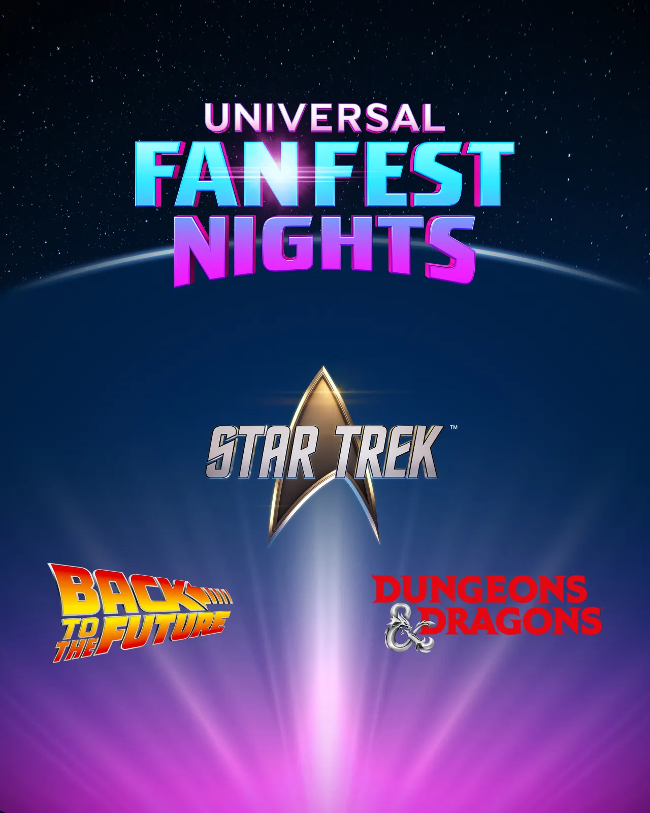 Fan Fest Nights logo with all three brands