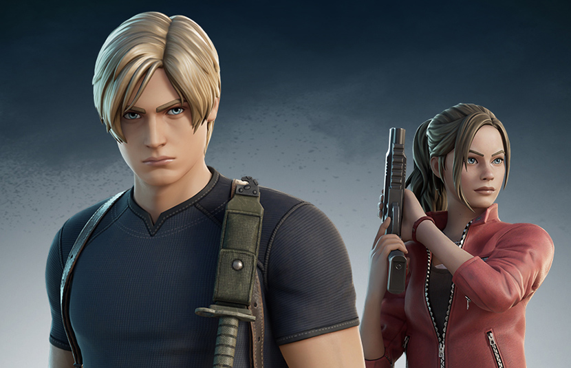 Claire and Leon in Resident Evil